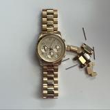 Michael Kors Accessories | Michael Kors 5055 Runway Gold 34mm Bracelet Watch | Color: Gold | Size: 34mm