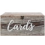 Gracie Oaks Wedding Decorative Gift Card Wood Box Solid Wood in Brown/Gray, Size 6.5 H x 14.0 W x 9.0 D in | Wayfair