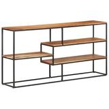 Loon Peak® Sideboard Bar Cabinet w/ Shelf Modern Console Table Multi Materials Wood in Brown, Size 29.5 H x 59.1 W x 11.8 D in | Wayfair