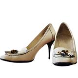 Gucci Shoes | Gucci Ivory Bamboo Toggle Pumps, Size 7.5 | Color: Cream | Size: 7.5