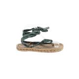 Nine West Sandals: Green Solid Shoes - Women's Size 7 - Open Toe