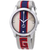 Gucci Accessories | New Gucci G-Timeless Whiteredblue Dial Unisex Watch | Color: Blue/Red | Size: Os
