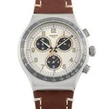Rhum 40 Mm Leather And Stainless Steel Watch Yvs455