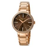 Brown Dial Stainless Steel Watch