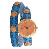 Medusa Stud Icon Quartz Blue Leather Watch Verf00418