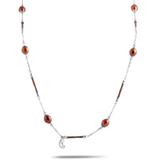 Pearl Stainless Steel Bronze Pvd Brown Pearls Long Necklace