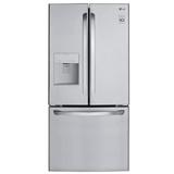 LG LFDS22520S-1 22 cu. ft. French Door Refrigerator and Bottom Freezer - Stainless Steel 30"