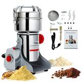 Domccy® 750g Commercial Spice Grinder Electric Grain Mill Grinder 2600W High Speed Pulverizer, Stainless Stainless Steel in Gray | Wayfair