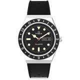 Q Diver Sythentic Strap Watch - Black - Timex Watches