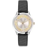 Logo Halo Leather Strap Watch - White - Versace Watches