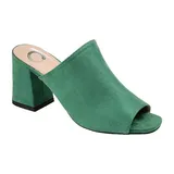 Journee Collection Womens Adelaide Heeled Sandals, 9 Wide, Green