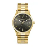 Caravelle Designed By Bulova Mens Gold Tone Stainless Steel Expansion Watch 44b126, One Size