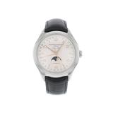 Baume & Mercier Baume and Mercier Clifton Silver Dial Moonphase Black Alligator Leather Mens Watch 10055