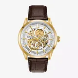 Bulova Sutton Mens Brown Leather Strap Watch 97a138, One Size