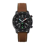 Timex Tech Metropolitan R Mens Brown Leather Smart Watch Tw5m43100iq, One Size