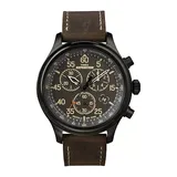 Timex Expedition Mens Brown Leather Strap Chronograph Watch T499059J, One Size