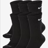 Nike Underwear & Socks | Men's Nike 6-Pack Everyday Plus Cushion Crew Training Socks | Color: Black | Size: L