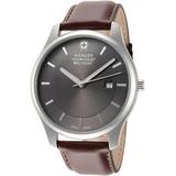 Wenger 01.9041.218S Men s City Classic Grey Dial Brown Strap Watch