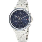 Tommy Hilfiger 1782188 Silver Tone Blue Day Date Dial Womens Casual