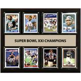 New York Giants Super Bowl XXI Champions 12'' x 15'' Plaque