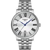 Tissot Men's Carson Premium Stainless Steel Silver Dial Bracelet Watch - Silver