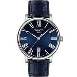 Tissot Carson Premium Blue Leather Strap Watch - Blue