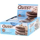 Quest Nutrition Cookies & Cream Protein Bars x 12 - 60g Each