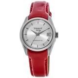Tissot Couturier Automatic Silver Dial Pink Leather Strap Women's Watch T035.207.16.031.01 T035.207.16.031.01
