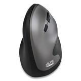 Adesso Imouse A20 Antimicrobial Vertical Wireless Mouse, 2.4 Ghz Frequency/33 Ft Wireless Range, Right Hand Use, Black/granite (