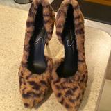 Jessica Simpson Shoes | Nwt Jessica Simpson Faux Cheetah Fur Heels | Color: Black/Brown | Size: 6