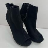 Nine West Shoes | Nine West Peep Toe Boots | Color: Black | Size: 9.5