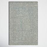 White Area Rug - Jaipur Living Geometric Handmade Tufted Area Rug in Blue/Cream Cotton/Wool in White, Size 72.0 W x 0.5 D in | Wayfair RUG154949