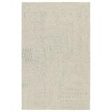 Gray/White Area Rug - Jaipur Living Striped Handmade Tufted Area Rug in Cream/Light Gray Cotton/Wool in Gray/White, Size 108.0 W x 0.5 D in | Wayfair