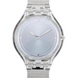 Skinstones 36.8 Mm Plastic And Stainless Steel Silver Dial Watch Svok105m - Metallic - Swatch Watches