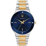 Bulova Futuro Blue Dial Two Tone Stainless Steel Men's Watch 98E117 98E117