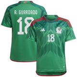 "Youth adidas Andres Guardado Green Mexico National Team 2022/23 Home Replica Player Jersey"