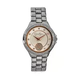 Jessica Simpson Women's Silver Crystal Bracelet Watch