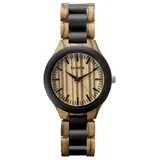 Dakota Zebrawood & Ebony Wood Watch with Zebrawood Dial, Men's, Size: Large, Brown