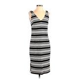Betsey Johnson Casual Dress - Sheath V Neck Sleeveless: Black Print Dresses - Women's Size 2