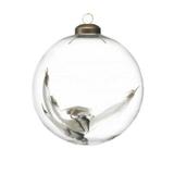 Gracie Oaks Feather Hanging Ball Ornament Set of 6 Glass, Size 4.0 H x 4.0 W x 4.0 D in | Wayfair GRKS3952 40814569