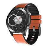 Fetor Men's Smart Watches Black - Black & Brown Round Face Smart Watch