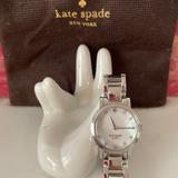Kate Spade Accessories | Hpkate Spade Watch Gramercy Stainless Steel Bracelet Mop Dial Wcrystals | Color: Silver | Size: Os