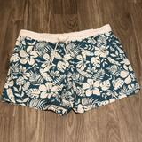 American Eagle Outfitters Swim | American Eagle 5.5 Above The Knee Swim Trunks Tropical Pattern White And Teal | Color: Blue/White | Size: Xl