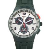 Verdone Silver Dial 42 Mm Watch Susg405 - Green - Swatch Watches