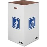 "Bankers Box Waste And Recycling Bin, 42 Gallon, White, 10 Bins (Fel7320101)"