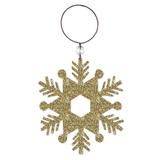 Sunset Vista Designs 420302 - 7.25" Gold Glitter Snowflake Christmas Tree Ornament