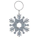 Sunset Vista Designs 420319 - 7.25" White Glitter Snowflake Christmas Tree Ornament
