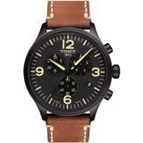 Tissot Chrono XL Classic Black Dial Brown Leather Strap Men's Watch T116.617.36.057.00 T116.617.36.057.00