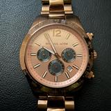 Michael Kors Accessories | Michael Kors Oversized Pilot Watch | Color: Gold/Tan | Size: Os