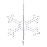 Alpine Corporation Holiday Lighting White - 18'' White LED Light-Up Hanging Snowflake Decor